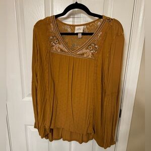 Knox rose yellow top, size XL